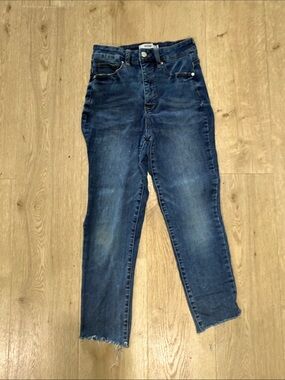 JustFab Women’s Skinny Jeans in Dark Blue Wash